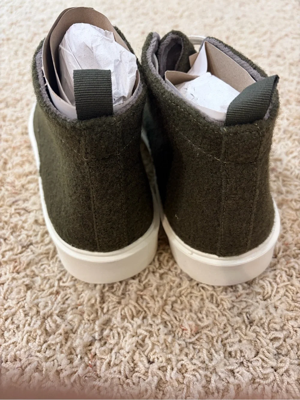 Steve Madden Olive Green Chukka Boots with White Laces